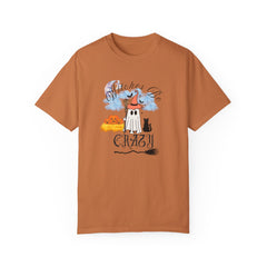 Halloween T-shirt - 'Witches Be Crazy' Witch Ghost Pumpkin Cat Design