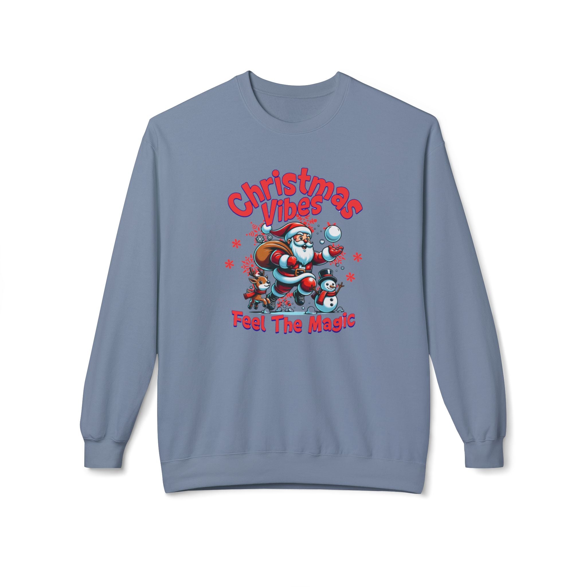 Christmas Crewneck Sweatshirt - Santa, Reindeer, Snowman Design