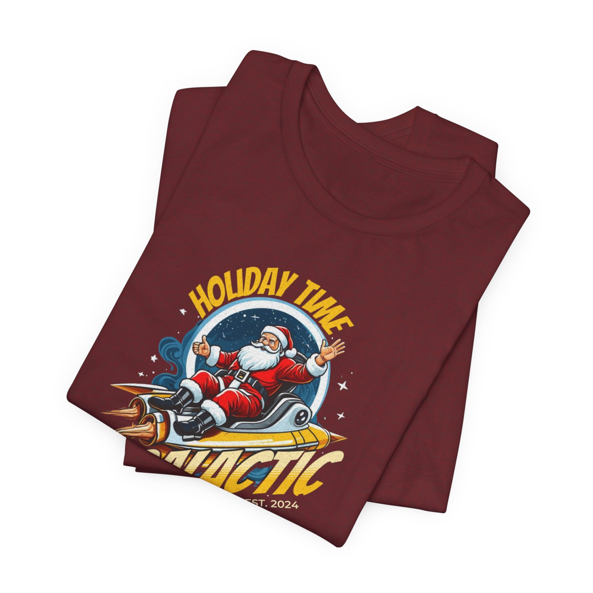 Christmas Galactica Tee| Santa| Rocket ship