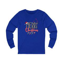 Merry Christmas Long Sleeve Tee| Christmas Stockings| Star shirt