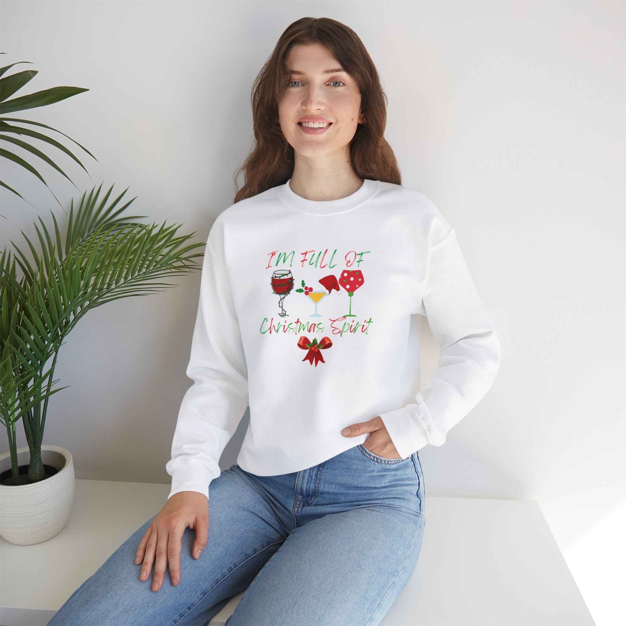 Christmas Spirit Wine Sweatshirt