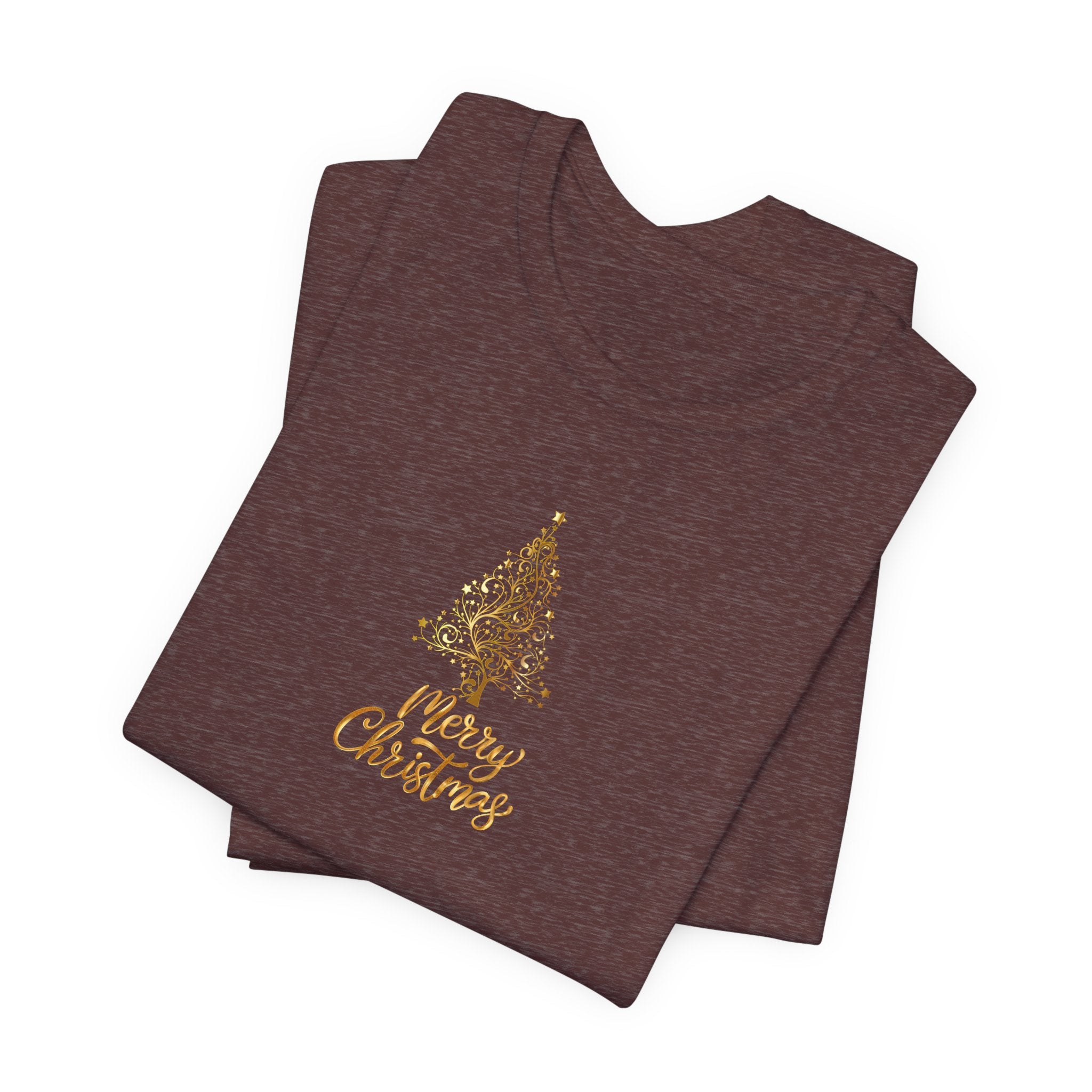 Christmas Golden Tree Unisex Tee Shirt