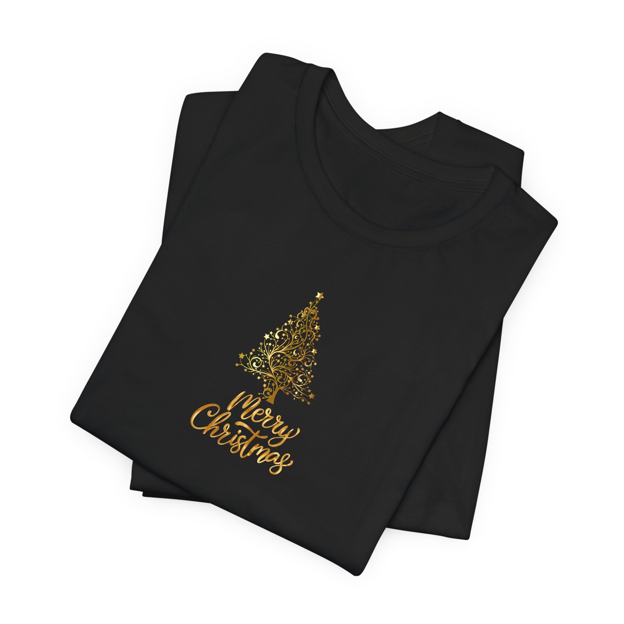 Christmas Golden Tree Unisex Tee Shirt