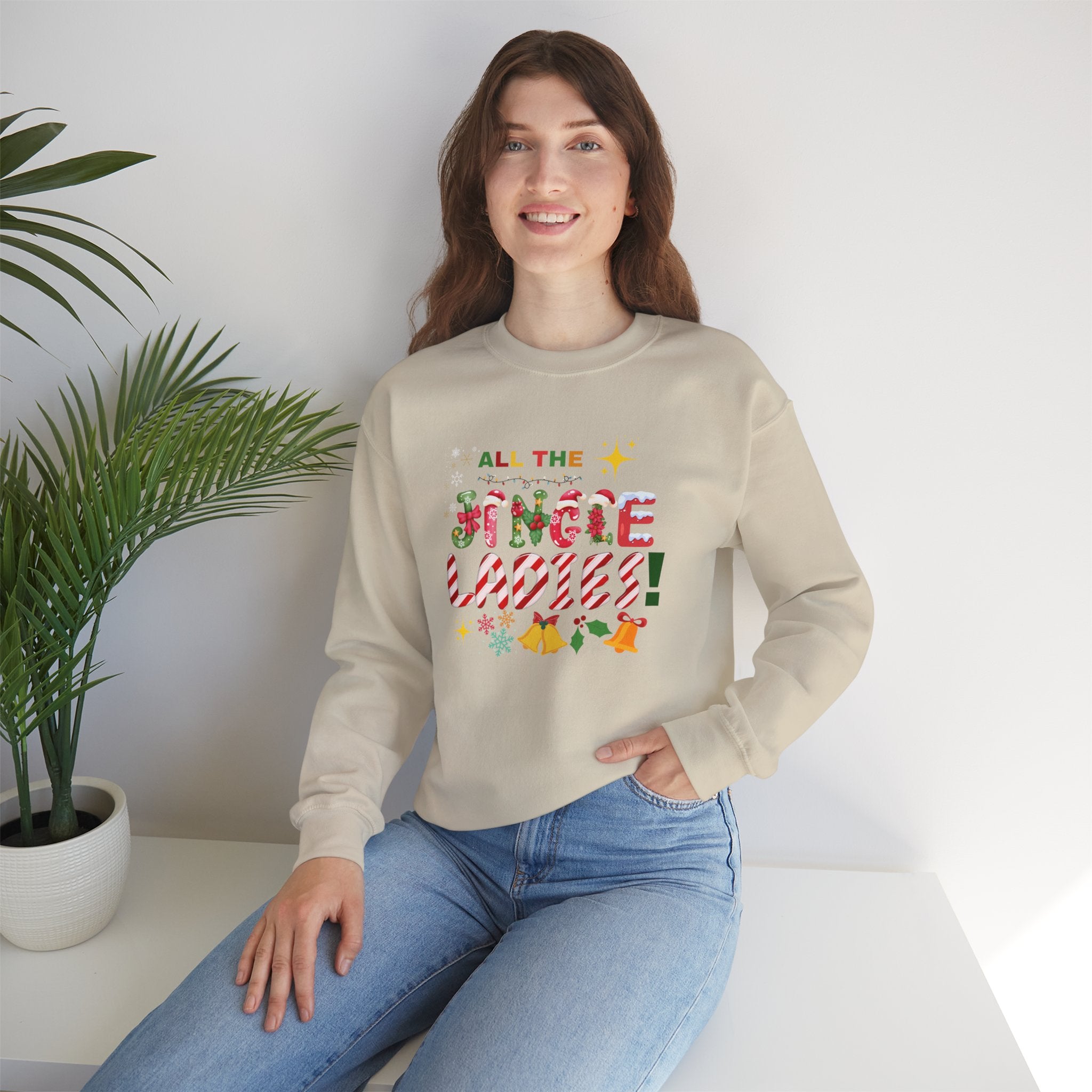 All The Jingle Ladies Sweatshirt| Christmas Sweater| Womens Christmas sweater