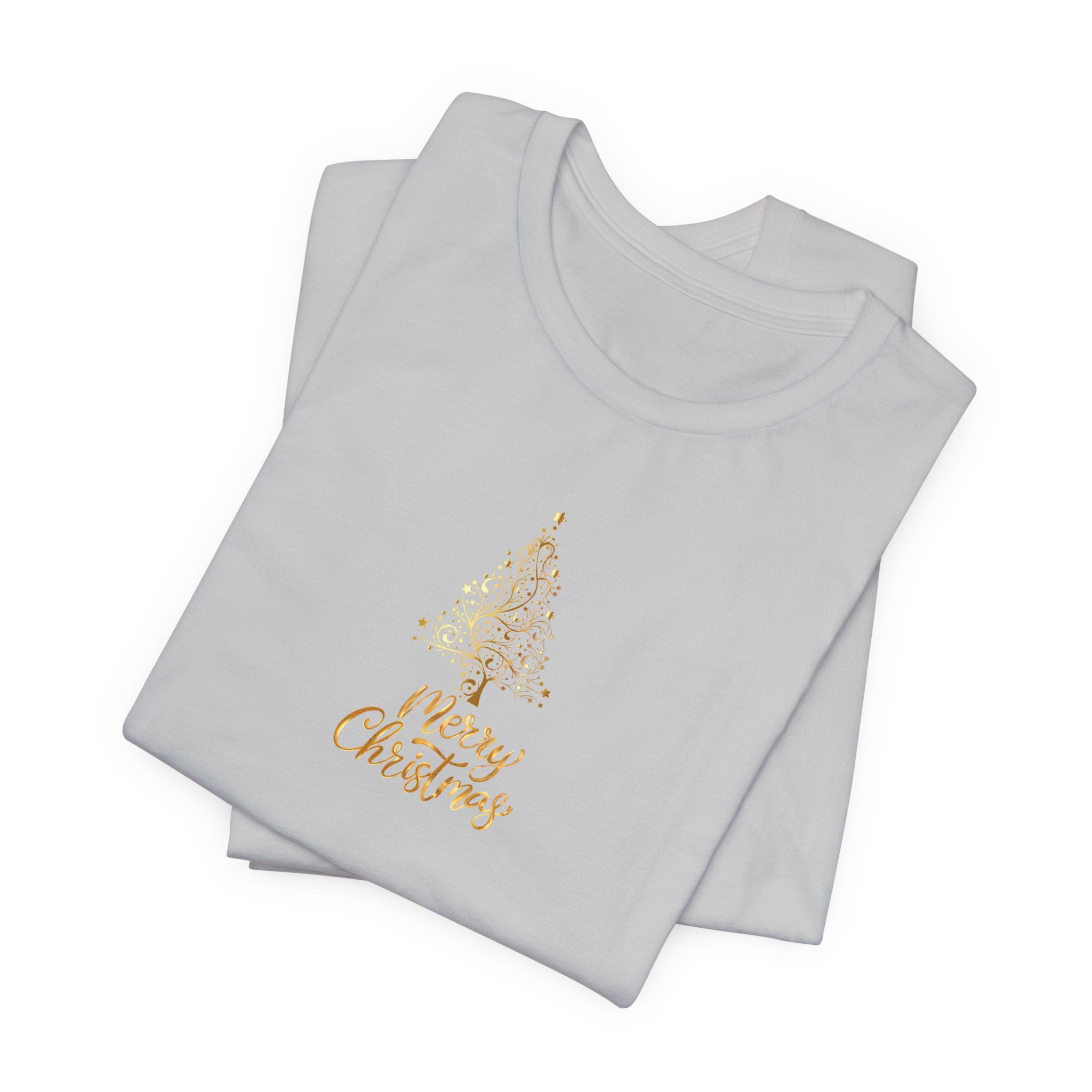 Christmas Golden Tree Unisex Tee Shirt