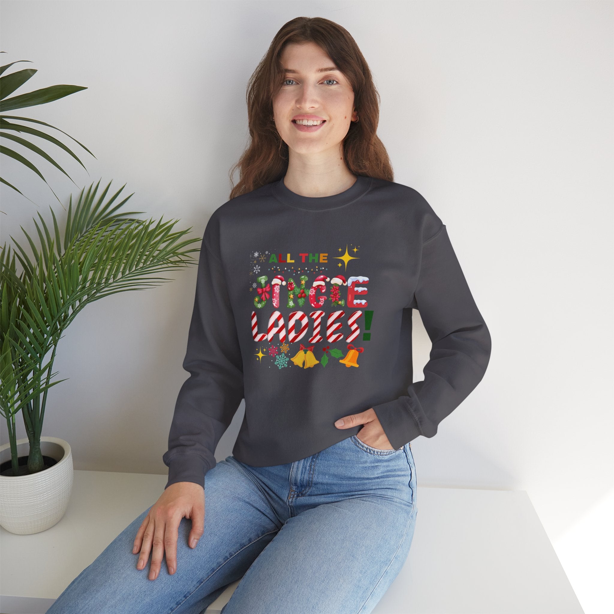 All The Jingle Ladies Sweatshirt| Christmas Sweater| Womens Christmas sweater