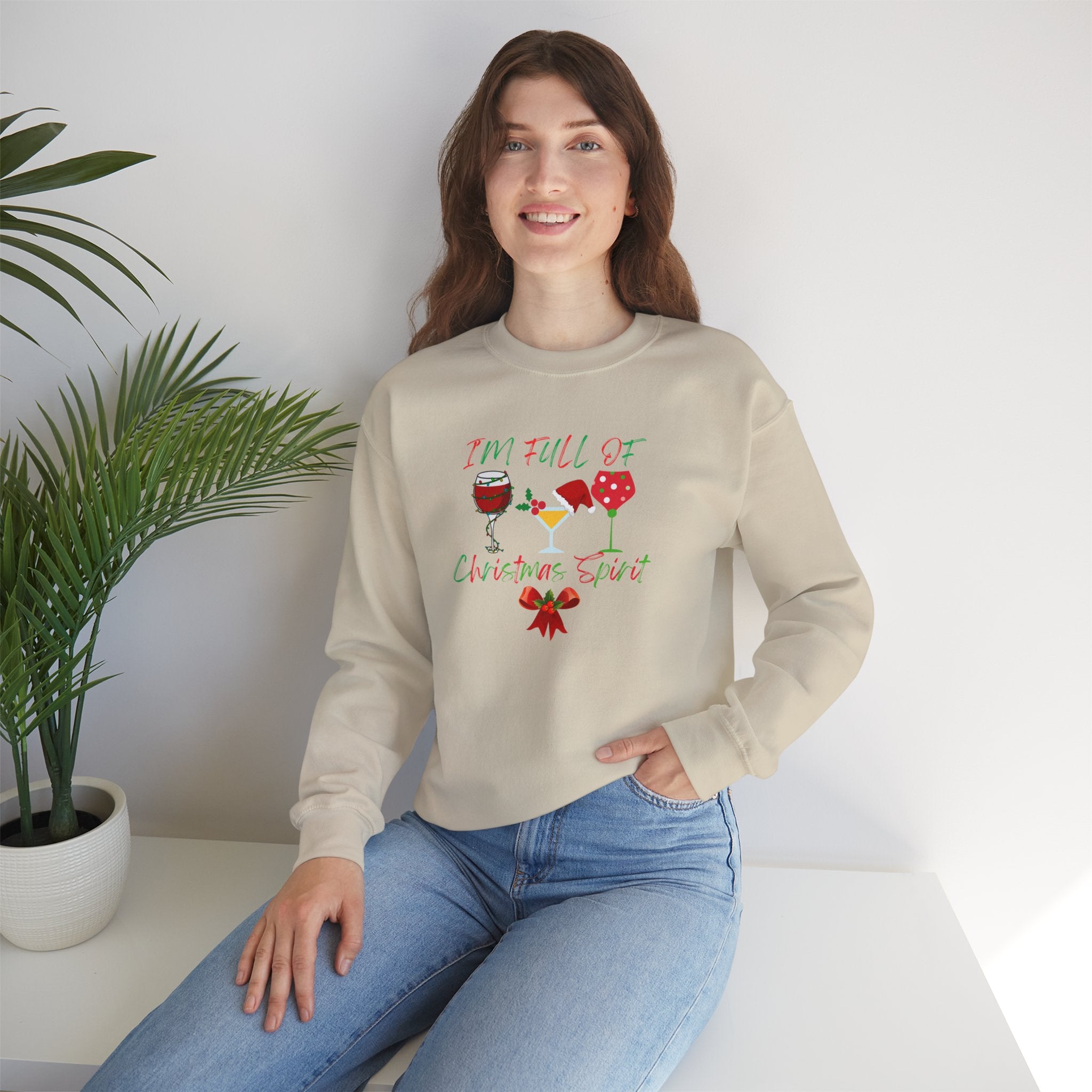 Christmas Spirit Wine Sweatshirt