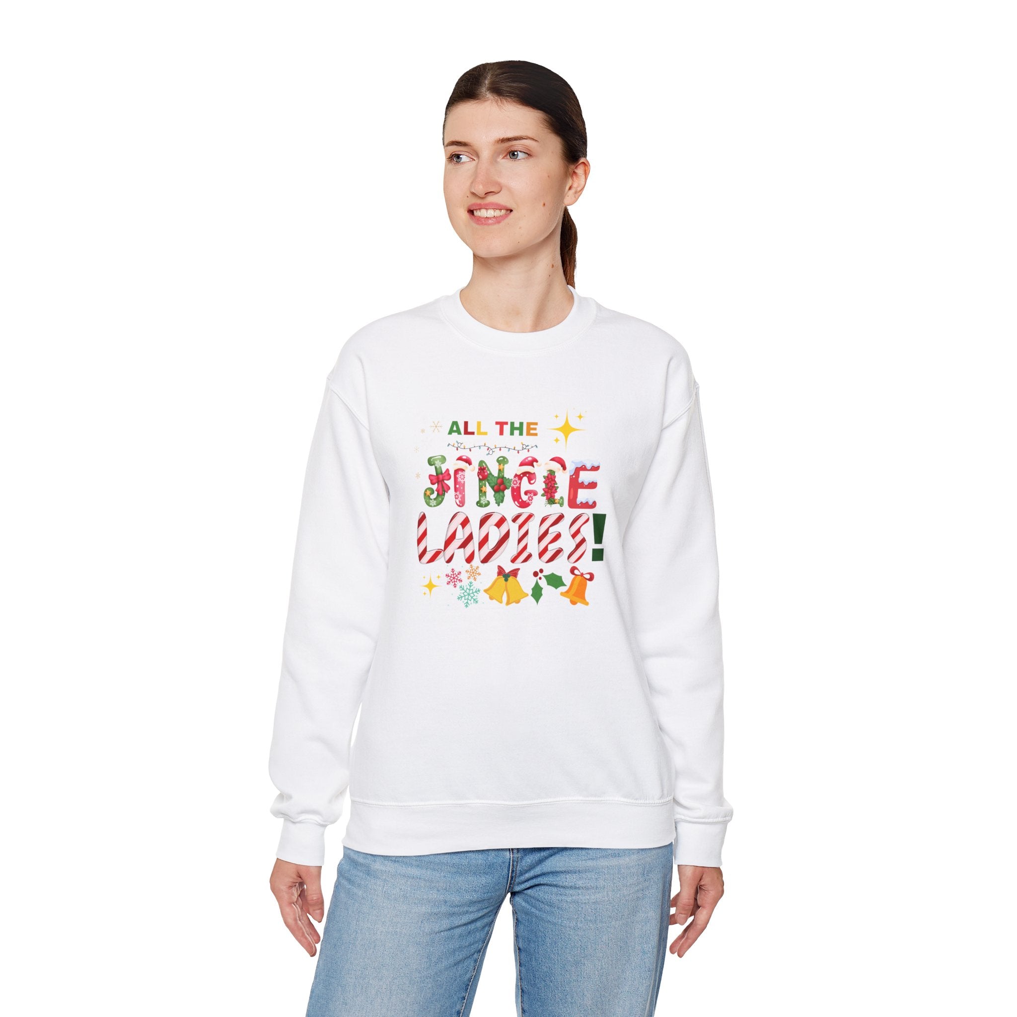 All The Jingle Ladies Sweatshirt| Christmas Sweater| Womens Christmas sweater