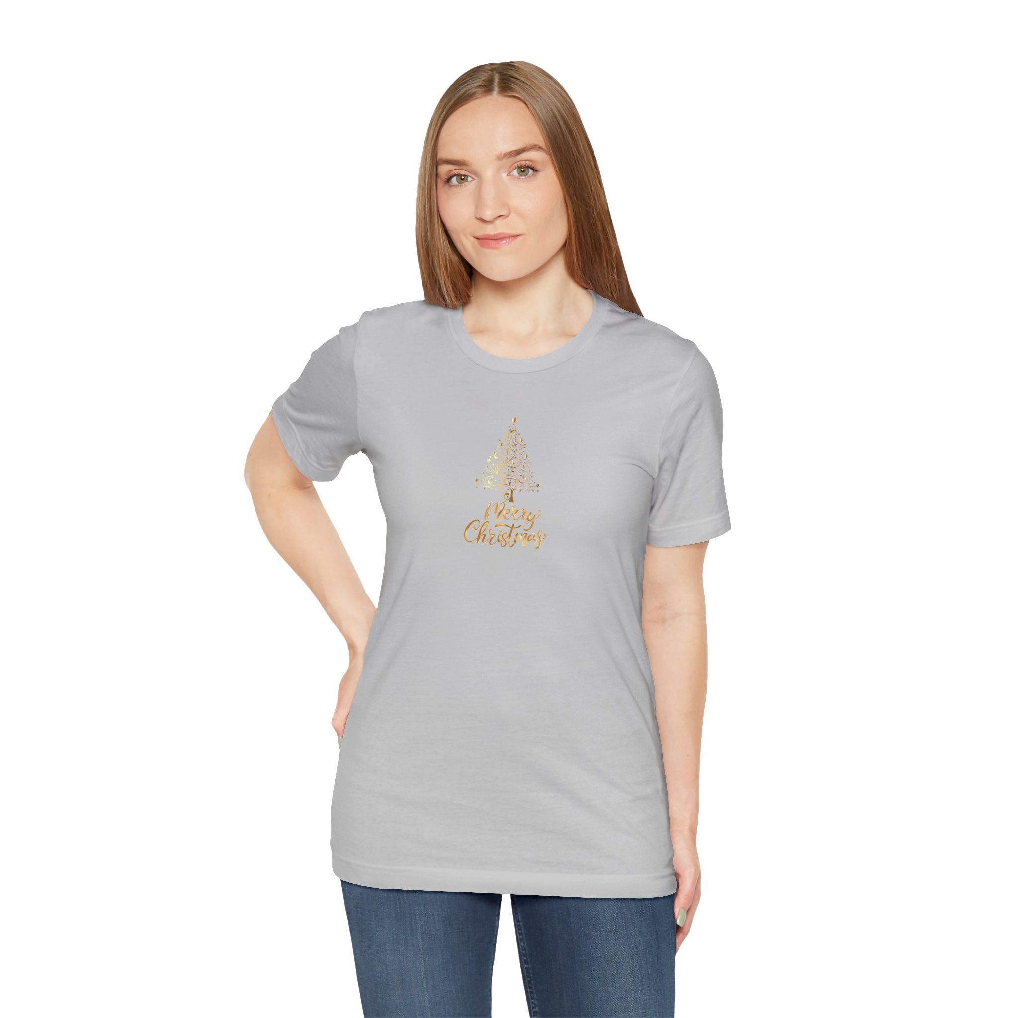 Christmas Golden Tree Unisex Tee Shirt