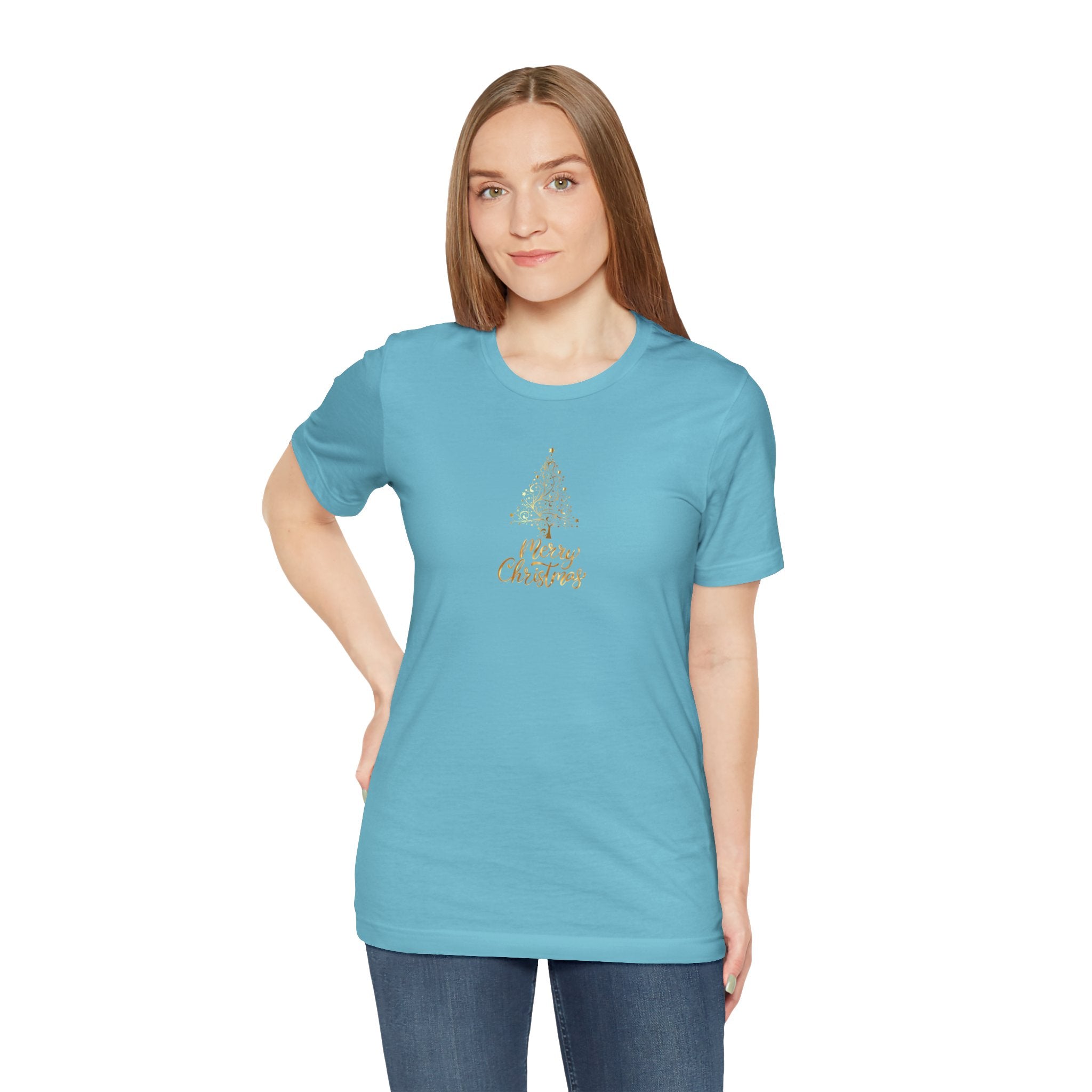 Christmas Golden Tree Unisex Tee Shirt