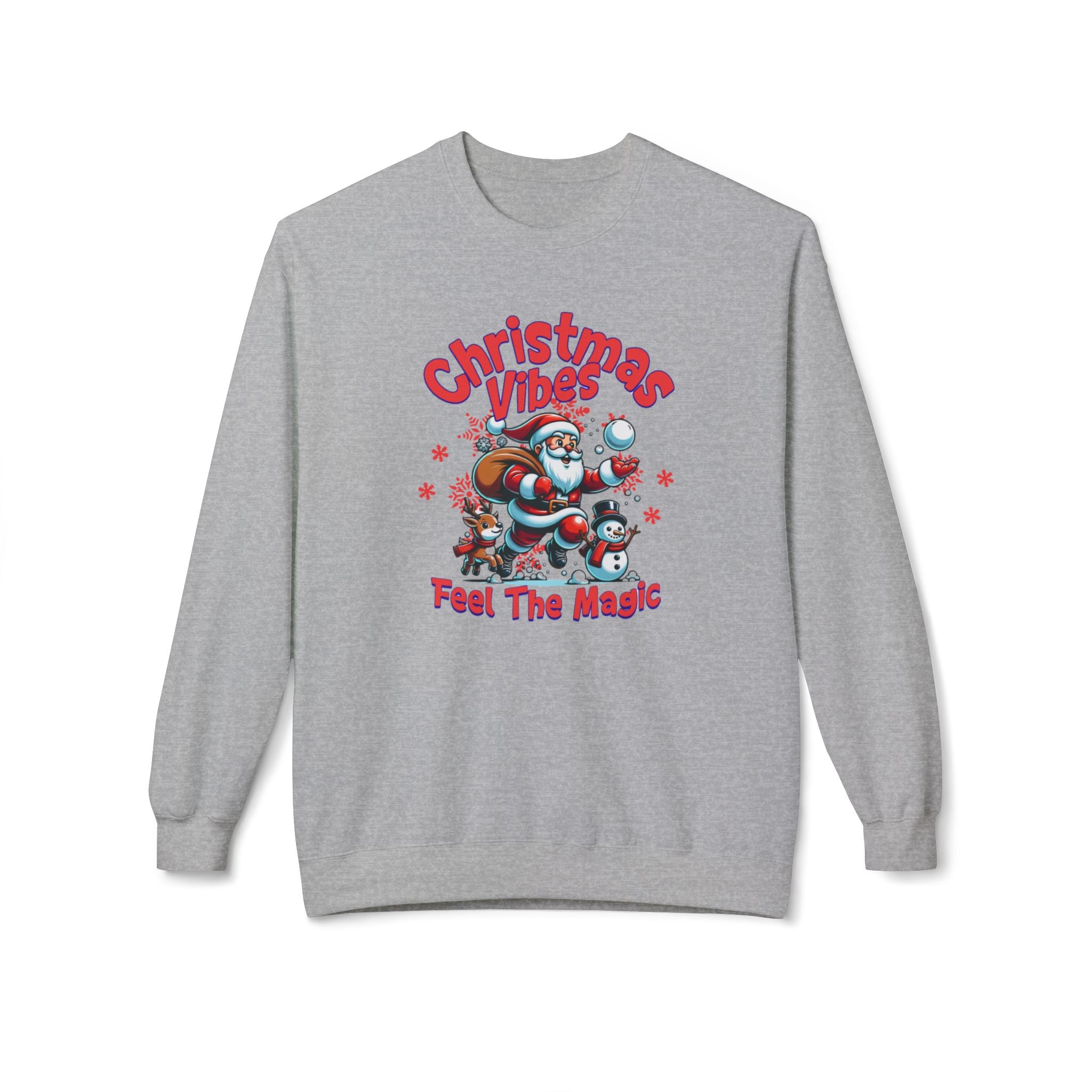 Christmas Crewneck Sweatshirt - Santa, Reindeer, Snowman Design