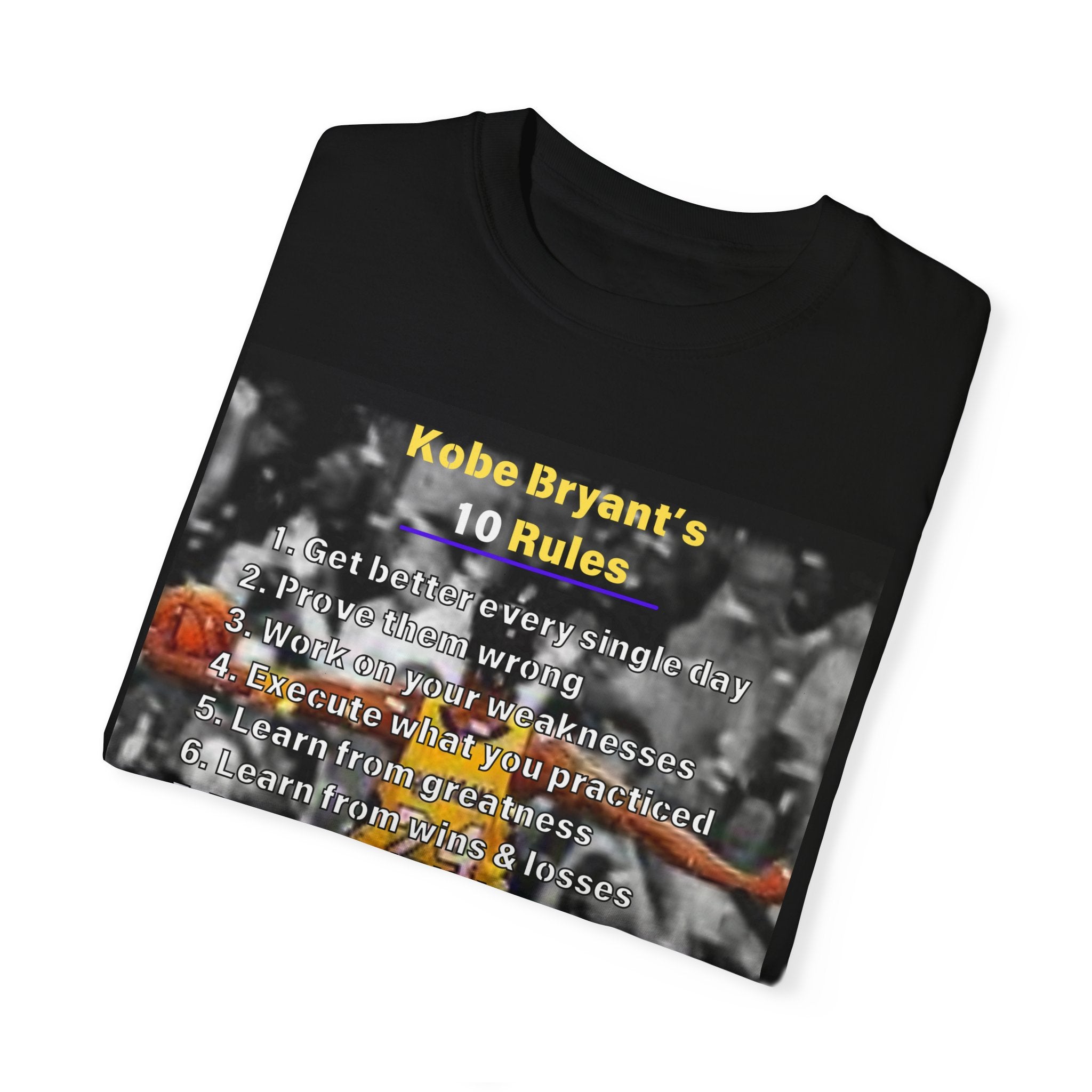 Kobe Bryant's 10 Rules shirt| Motivational Shirt| Inspirational Shirt