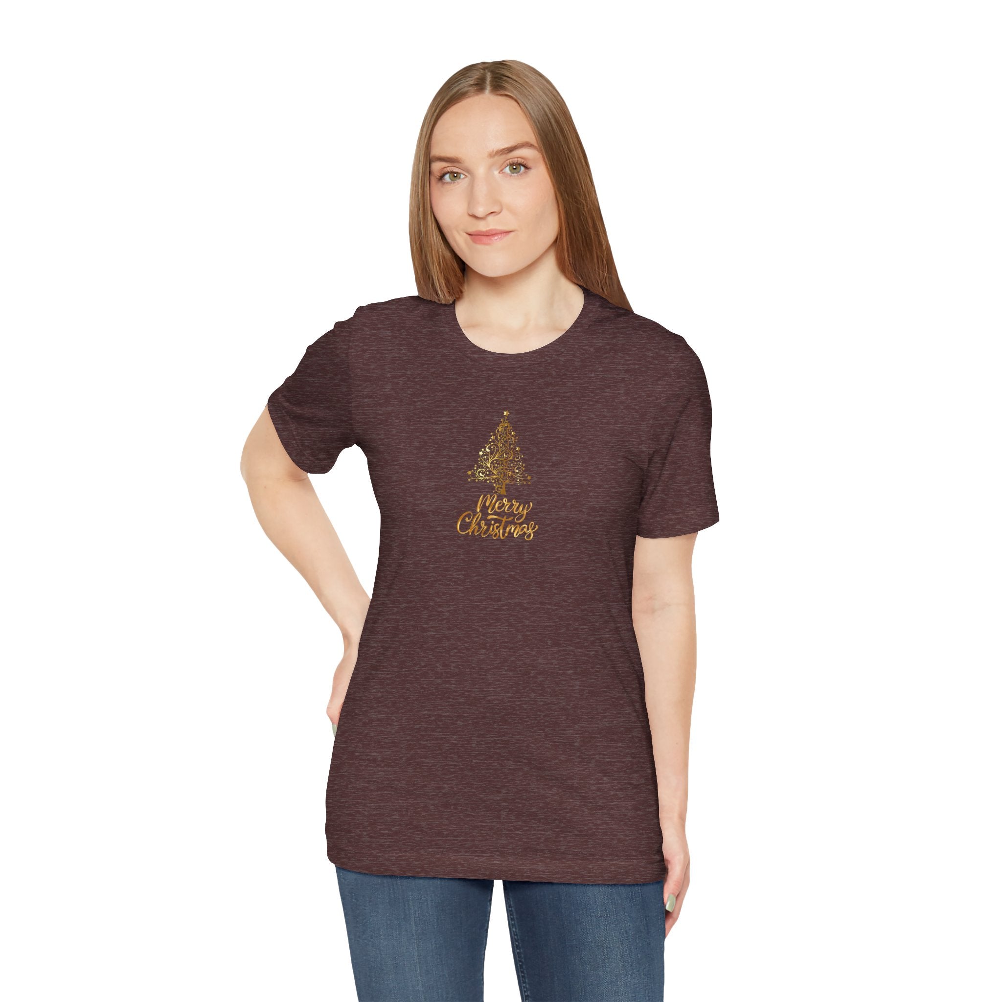 Christmas Golden Tree Unisex Tee Shirt