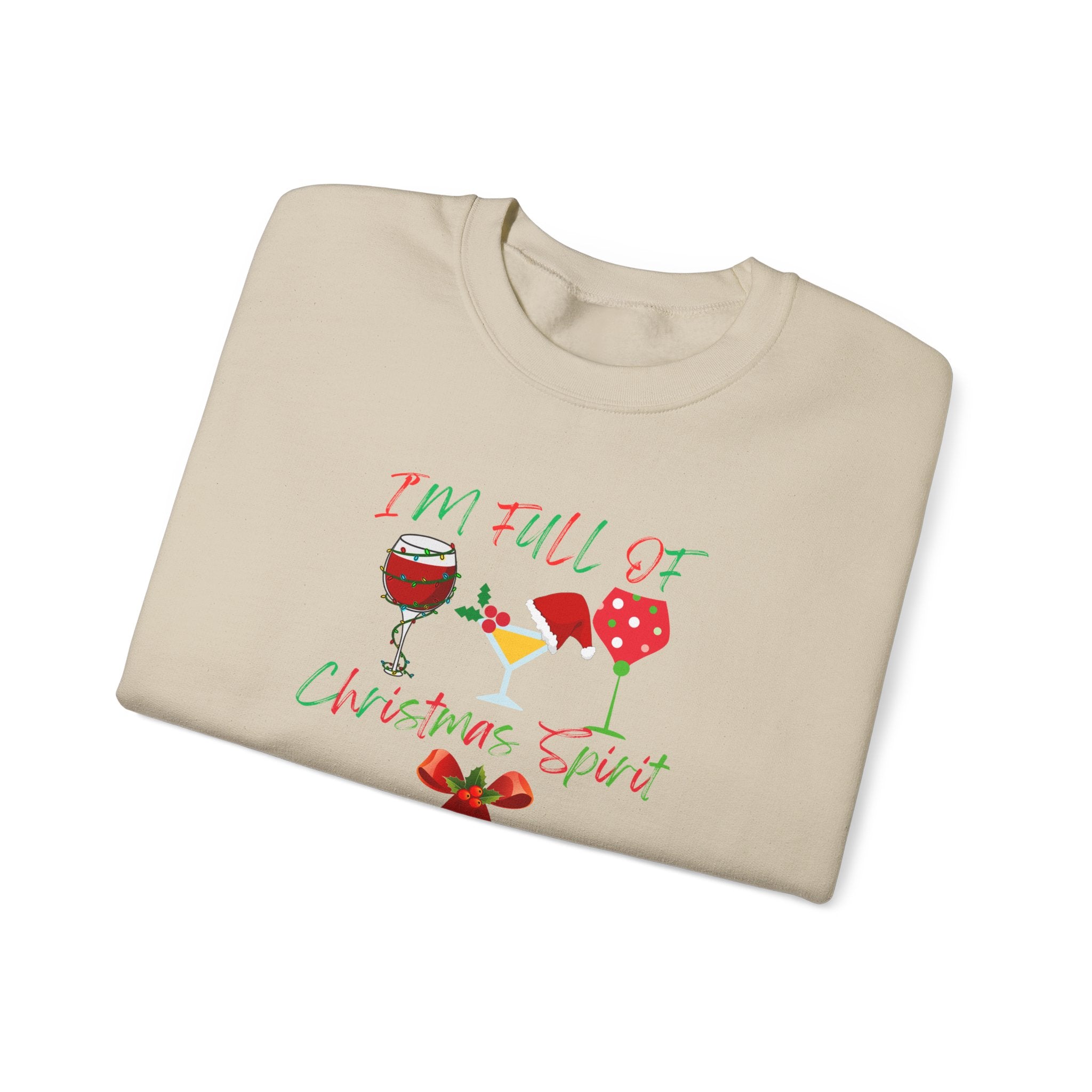 Christmas Spirit Wine Sweatshirt