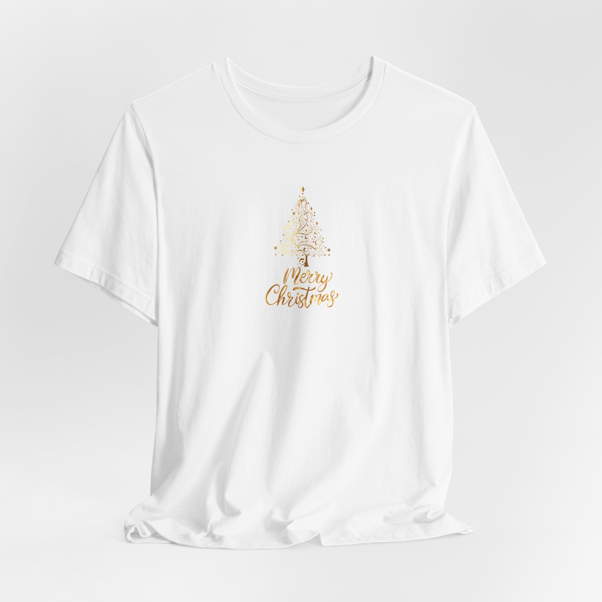 Christmas Golden Tree Unisex Tee Shirt