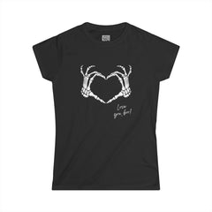 Halloween Skeleton Heart Women's Tee by Doctor T-shirt Studio