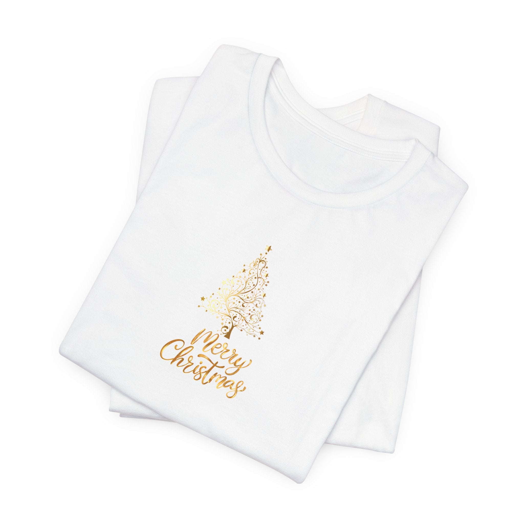 Christmas Golden Tree Unisex Tee Shirt