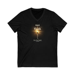 Graphic Tee - Walk by Faith Not by Sight Glowing By Doctor T-shirt Studio