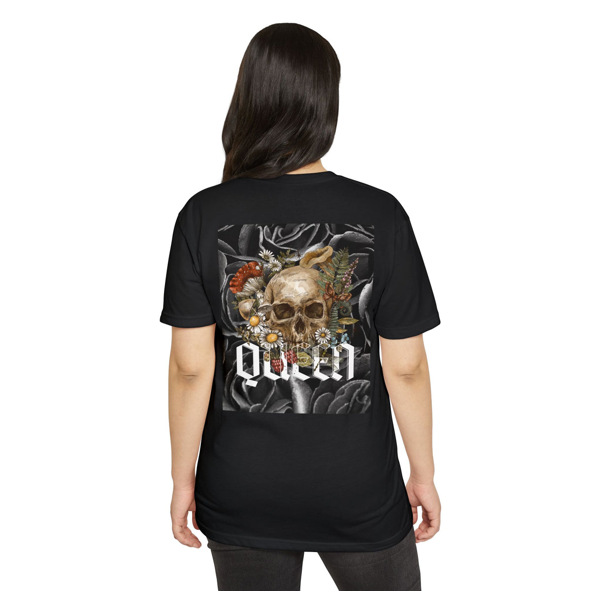 Women's Floral Skull Queen T-shirt