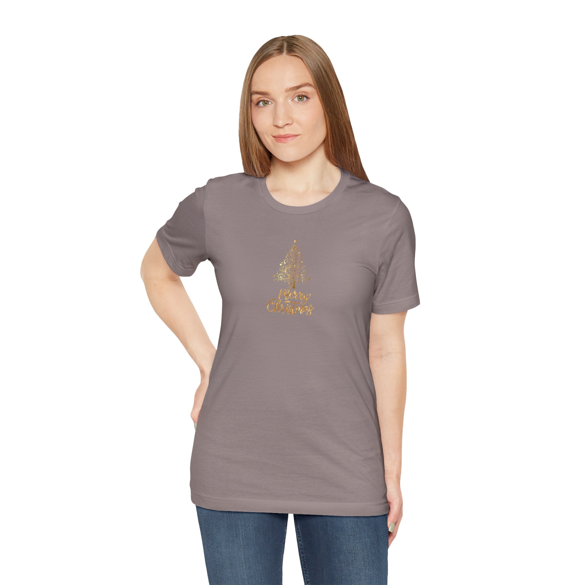 Christmas Golden Tree Unisex Tee Shirt