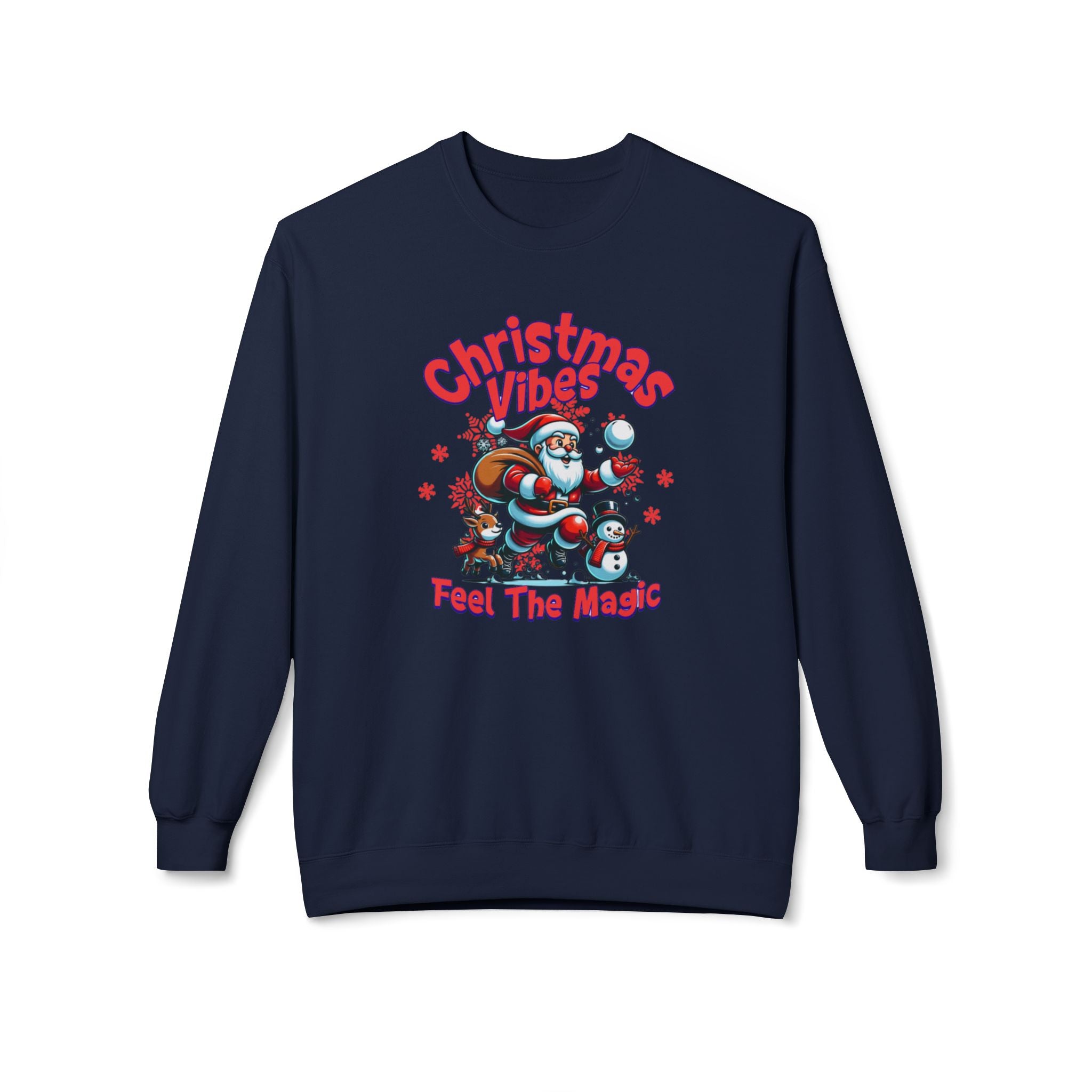 Christmas Crewneck Sweatshirt - Santa, Reindeer, Snowman Design