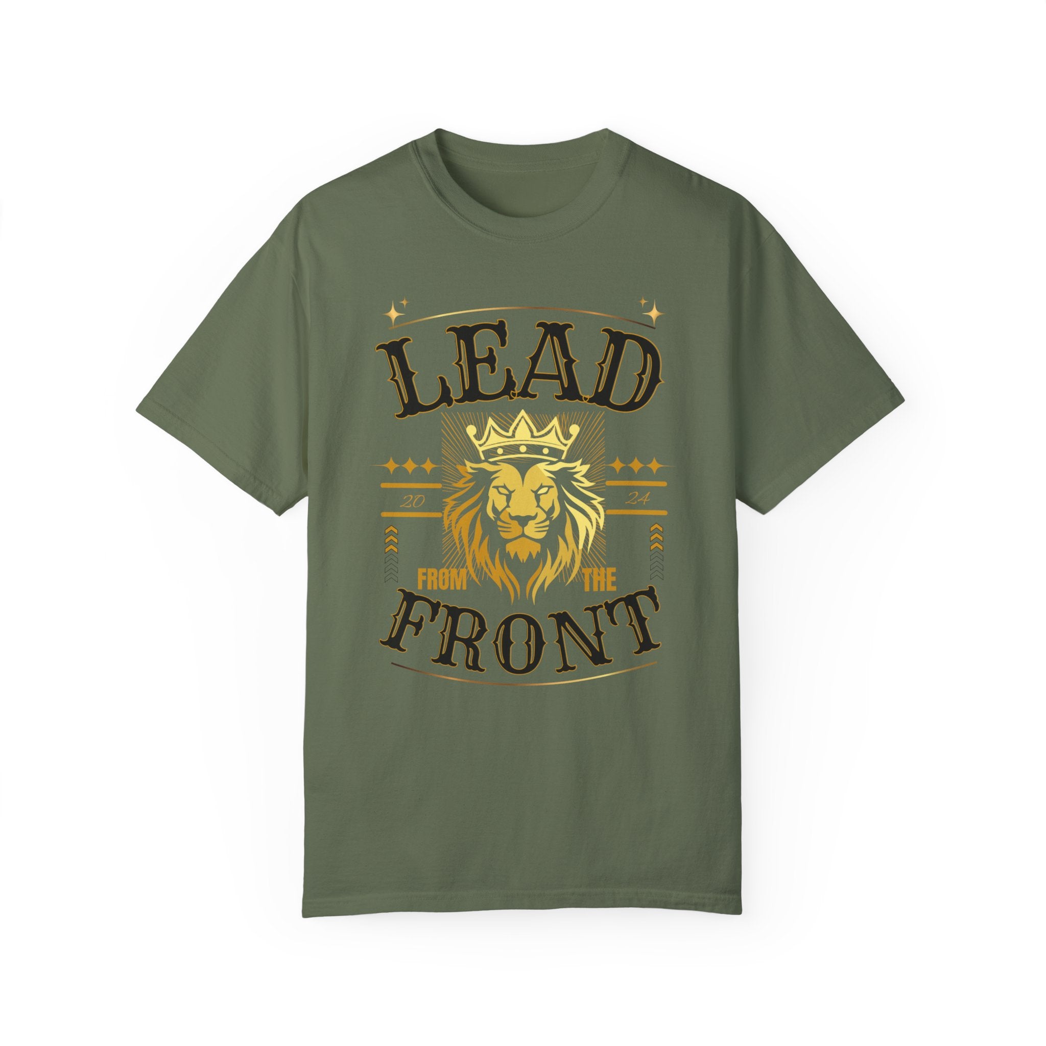 Lead from the Front| Motivational Shirt| Lion shirt| Gold shirt| Streetwear shirt