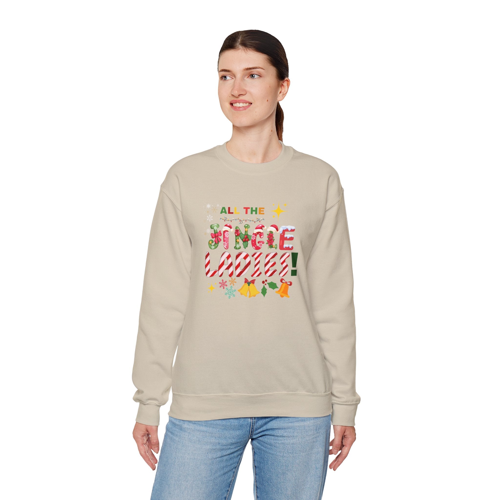 All The Jingle Ladies Sweatshirt| Christmas Sweater| Womens Christmas sweater