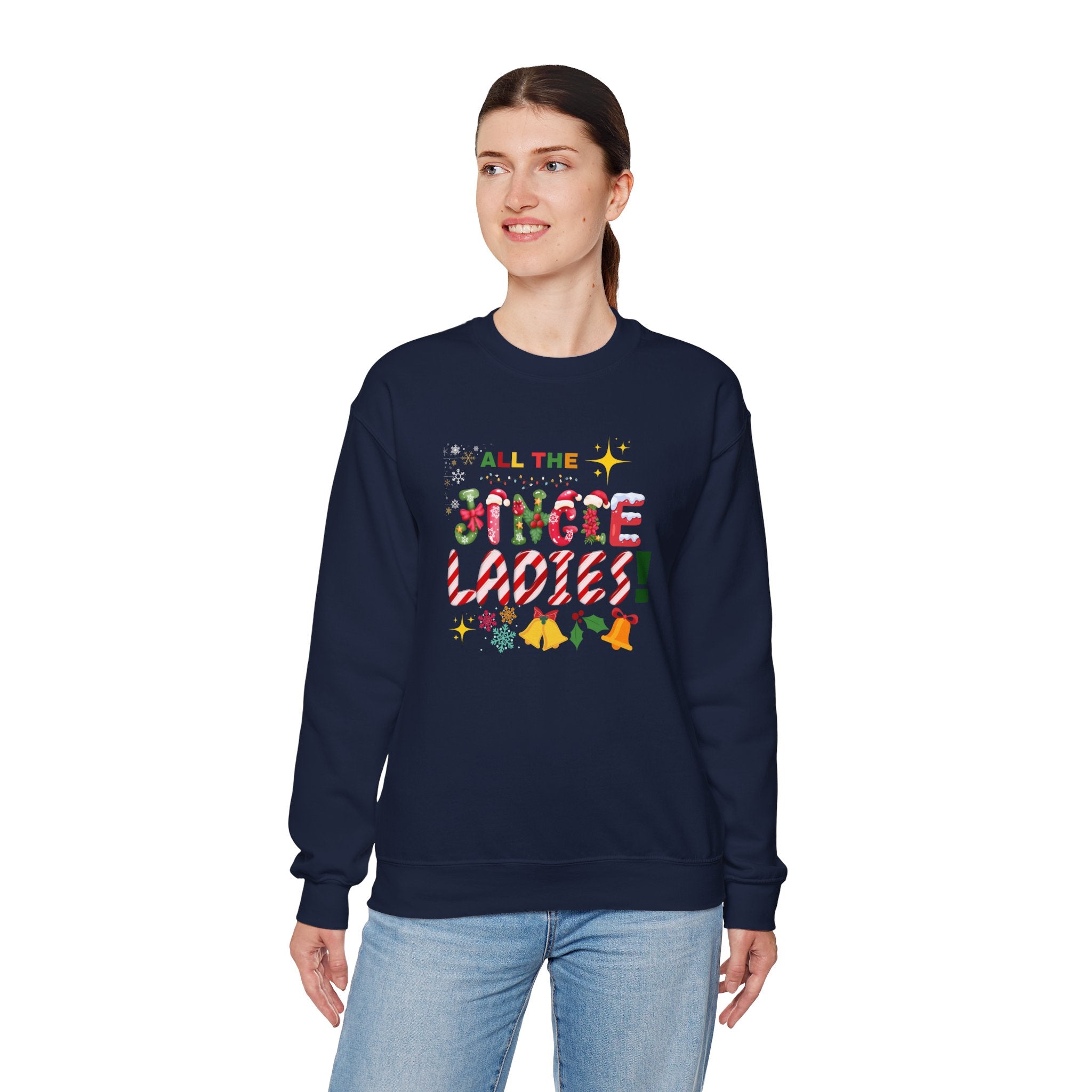 All The Jingle Ladies Sweatshirt| Christmas Sweater| Womens Christmas sweater