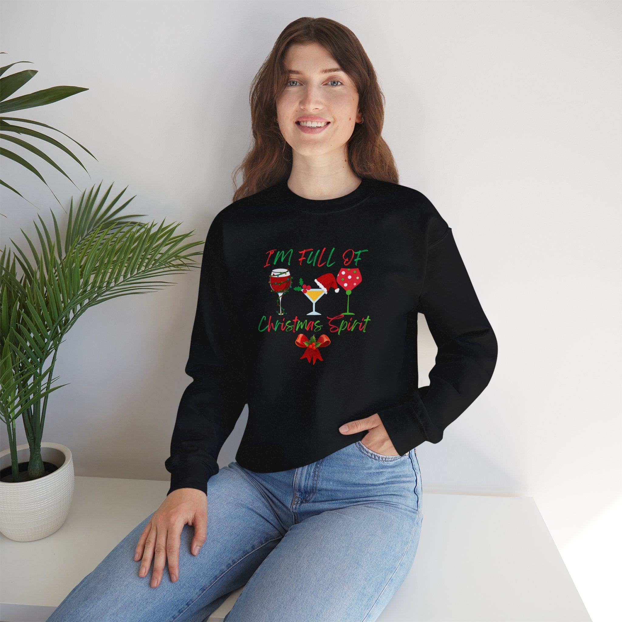 Christmas Spirit Wine Sweatshirt