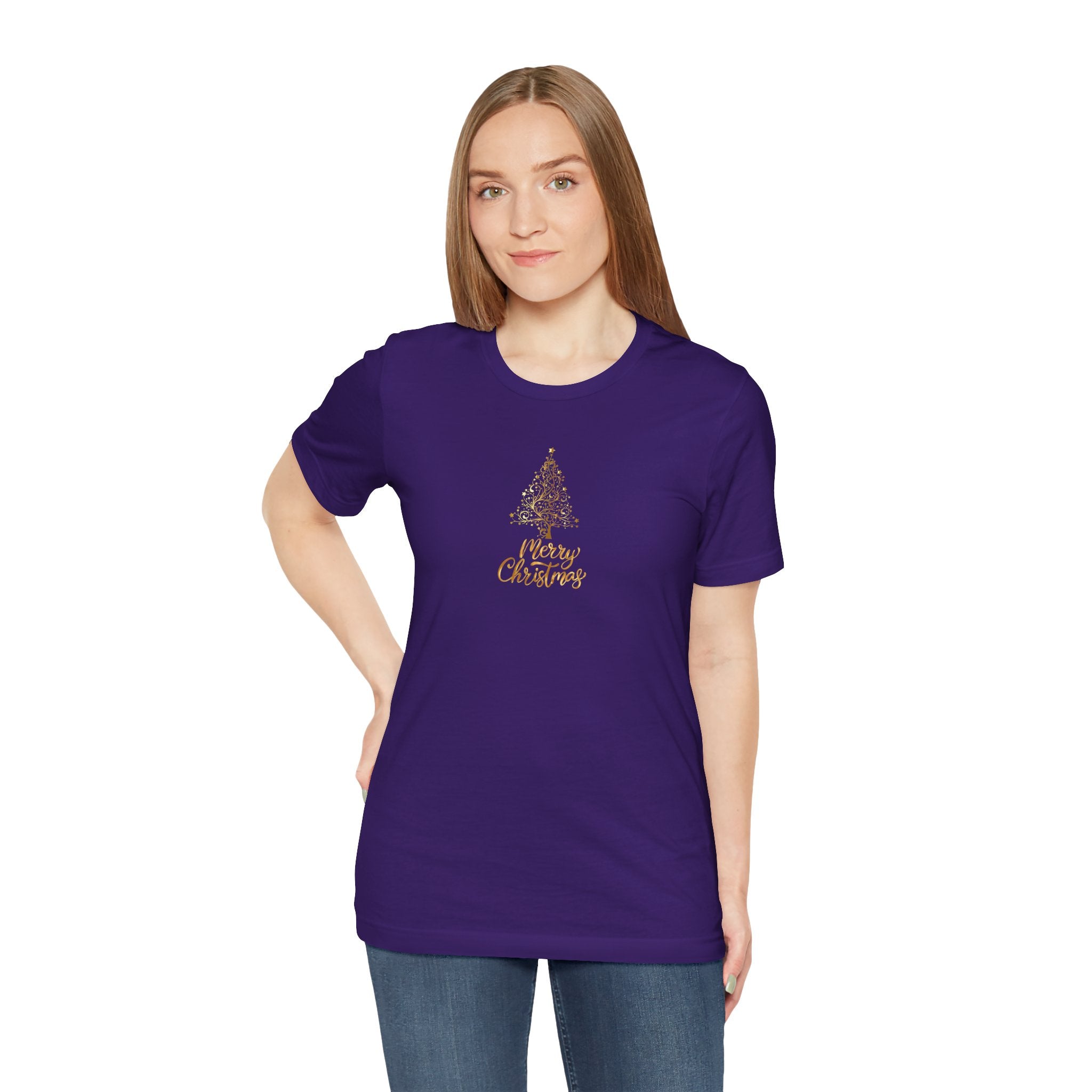 Christmas Golden Tree Unisex Tee Shirt