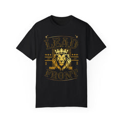 Lead from the Front| Motivational Shirt| Lion shirt| Gold shirt| Streetwear shirt