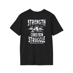 Motivation Quote T-Shirt - Grind Inspirational Custom Shirt, black with white motivational text, unisex softstyle, made from 100% ring-spun cotton, classic fit crew neckline.