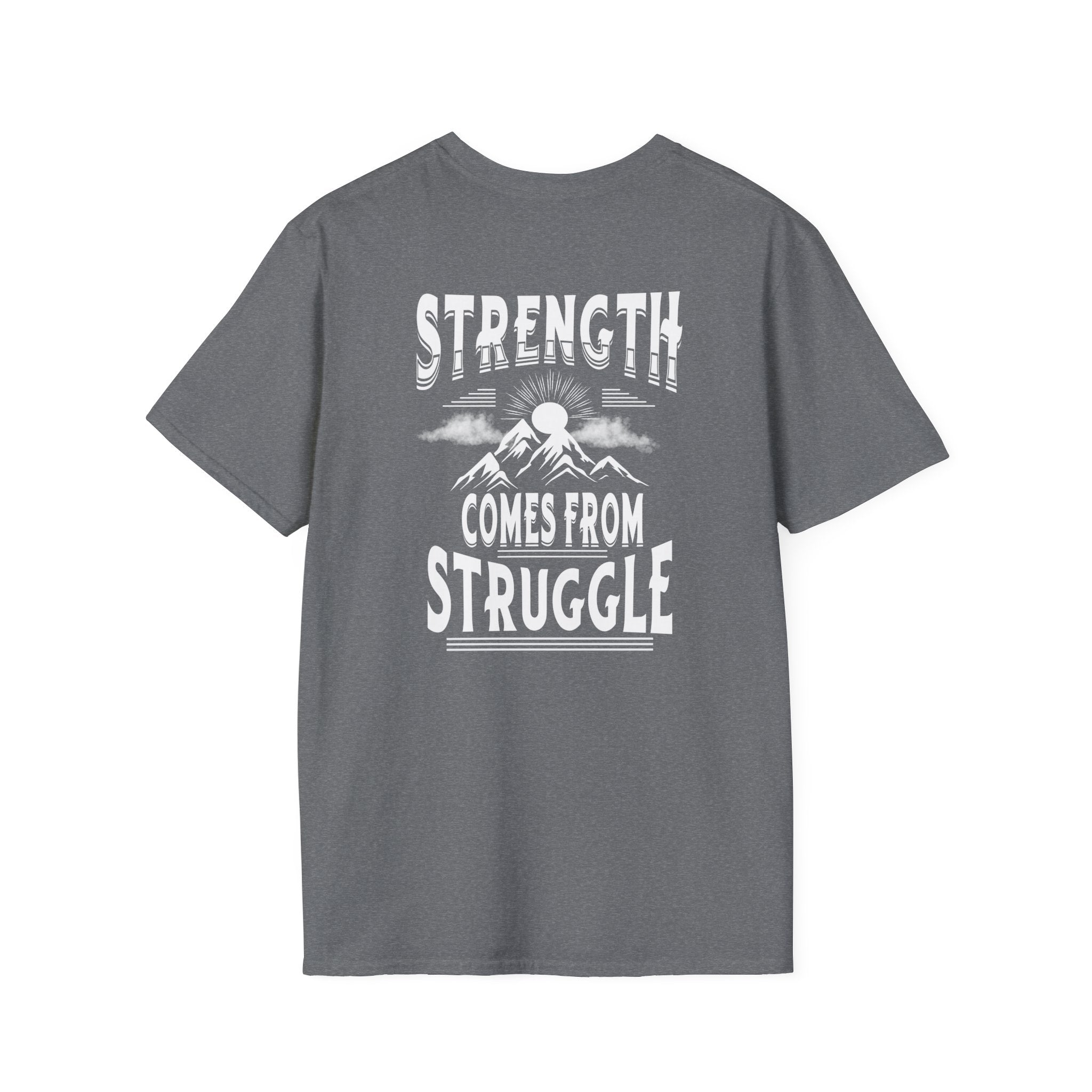 Motivation Quote T-Shirt - Grind Inspirational Custom Shirt, black with white motivational text, unisex softstyle, made from 100% ring-spun cotton, classic fit crew neckline.