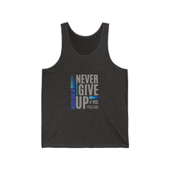 Never Give up Tank Top by Doctor T-shirt Studio