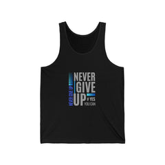 Never Give up Tank Top by Doctor T-shirt Studio