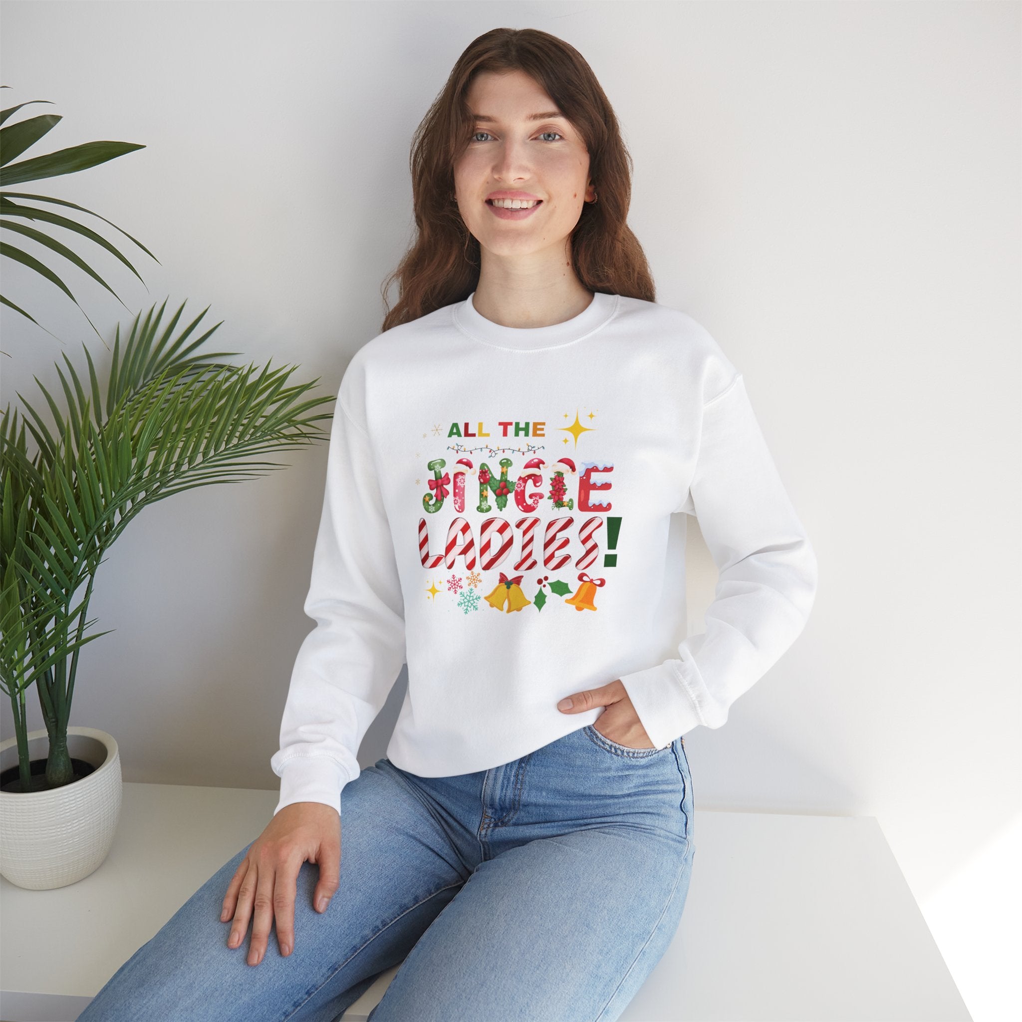 All The Jingle Ladies Sweatshirt| Christmas Sweater| Womens Christmas sweater